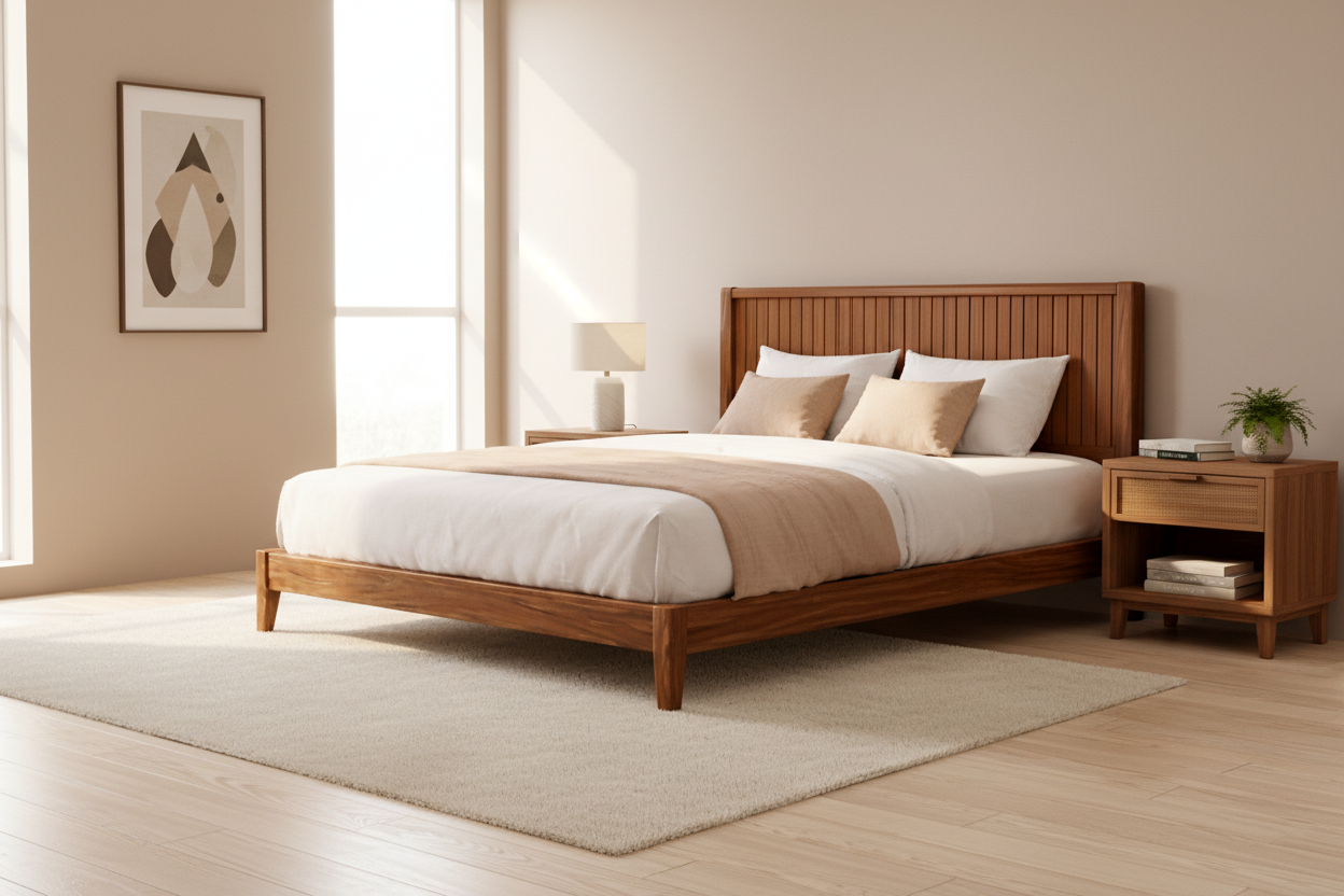 Celvora Solid Wood Bed